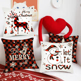 1 x Brand New BIHEE Christmas cushion cover 45 x 45 cm decorative cushion covers set of 4 Christmas decoration cushion cover for sofa bedroom garden outdoor - RRP €19.15