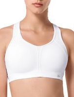 1 x RAW Customer Returns Yvette Women s Sports Bra Adjustable Straps Backless U Back Padded White L - RRP €30.24