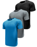 1 x RAW Customer Returns Pack of 3 sports t-shirts for men, short sleeve, quick-drying, breathable functional shirt, running shirt, summer sports shirt for men, sports shirt, fitness shirt, training shirt, running shirts - RRP €30.99