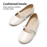 1 x RAW Customer Returns DREAM PAIRS Kids Girls Ballet Flats Strap Flat Shoes Mary Jane Princess School Comfortable Beige SERENA-100-KIDS-NEW-E Size 35 EUR  - RRP €51.6