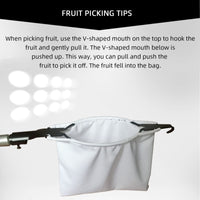 1 x Brand New hifrom Fruit Picking Apple Picker Harvesting Basket Large Elastic Bag Apple Harvester Fruit Picking Tools Fruit Catcher for Collecting Apple Orange Citrus Pear Peach Branch Hook - RRP €18.83