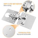 1 x Brand New Neoteck Hinge Repair Plate Set Includes 4pcs External Half Stop Slow Closing Hinges and 8pcs Repair Plate 72 Screws for Cabinets Doors Kitchens Drawers - RRP €21.6