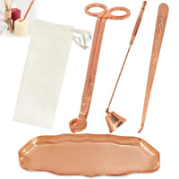 3 x Brand New iecolike Candle Accessory Set, Wick Cutter Rose Gold  - RRP €68.4