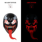 3 x RAW Customer Returns TOUTBIEN Halloween Mask, LED Mask Horror Illuminated Glowing in the Dark with 3 Lighting Modes for Party Halloween Mardi Gras Carnival Costume Cosplay Costume Games Costume Masquerade Decoration Red  - RRP €29.97