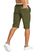 1 x RAW Customer Returns JustSun Shorts Men s Shorts Summer Shorts Chino Cotton with Drawstring Green L - RRP €29.99