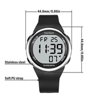 1 x RAW Customer Returns Hearkent Talking Wristwatch for Visually Impaired and Elderly, Talking Watch, French Voice for Blind, with Large LCD Display, Silver - RRP €63.22