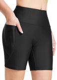 1 x RAW Customer Returns BALEAF Women s Swimming Shorts UPF50 Swimming Trunks Chlorine Resistant Board Shorts High Waist Swimming Trunks Tummy Control Swimming Shorts Swimming Bottoms with Pockets Black XS - RRP €25.2