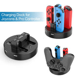 1 x RAW Customer Returns HEYSTOP Switch accessory set bundle 28 in 1 for Nintendo Switch, with bag for Nintendo Switch, dockable protective case, tempered glass protective film, grip case, charging station for Nintendo Switch controller etc - RRP €33.26