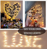 1 x RAW Customer Returns LAMOOER Photo Clip Fairy Lights, 10 M 100 LED Photo Display Fairy Lights with 60 Clips, Photo Peg Wall Decoration for Home Living Room Bedroom Wedding Party - RRP €15.11