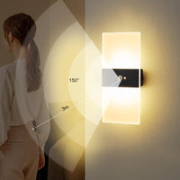 1 x RAW Customer Returns Indoor wall light with motion detector 3600mAh battery wall light without power connection, without drilling and wireless wall lamp with switch, night light with motion detector for stair lighting Modern - RRP €21.99