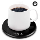 2 x RAW Customer Returns Coffee Cup Heater, Electric Intelligent Drink Cup Warmer with Touch Tech LED Backlight, Coffee Mug, Milk Cup Warmer with Two Temperature Settings - RRP €39.98