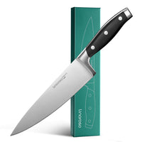 1 x RAW Customer Returns linoroso chef s knife 8 inch professional kitchen knife, ultra-sharp chef s knife with forged blade made of forged German stainless steel, full shaft, ergonomic handle - Classic series - RRP €33.95