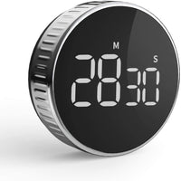 1 x RAW Customer Returns Kitchen Timer, HOMMINI Digital Cooking Timer with Large LCD Display, Loud Alarm, ONE Button Operation, Magnetic Countdown Timer, Button Control, for Kitchen, Classroom, Homework, Fitness and - RRP €18.59