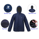 1 x RAW Customer Returns ZOEGO Ultra-Lite Rain Suit for Men Women Waterproof Raincoat with Pants 2 Pieces Rainwear Navy,M  - RRP €27.99