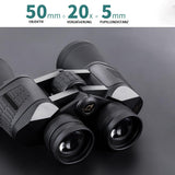 1 x RAW Customer Returns Binoculars for adults 20x50 27MM eyepiece HD binoculars with night vision FMC lens binoculars and carrying bag Durable Shockproof Wide field of view for sports nature observation concerts travel - RRP €178.99