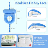 1 x RAW Customer Returns Face Down Pillow After Eye Surgery Prone to Vitrectomy Retina Recovery Equipment Donut Face Pillow Massage Head Headrest Desk Pillow for Nap Piercing Blue - RRP €39.99