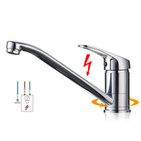 1 x RAW Customer Returns BONADE low pressure kitchen tap, kitchen tap low pressure with 3 connections for boiler, 360 rotatable kitchen tap low pressure made of chrome-plated brass, single-lever mixer tap for kitchen - RRP €34.27