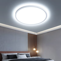 1 x RAW Customer Returns OTREN LED Ceiling Light Flat 36W, 6500K Cold White Round Bathroom Lamp, 3240LM Ceiling Light Panel for Bathroom Bedroom Hallway Kitchen Living Room Balcony, 30CM, IP44 - RRP €26.21