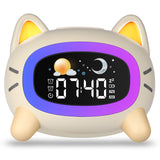 1 x RAW Customer Returns Uplayteck Alarm Clock Children, Cat Sleep Trainer Children s Alarm Clock Digital with Sound Machine, Colorful Light, Snooze and Timer Function, Light Alarm Clock Wake Up Light for Girls, Boys, Teenagers - RRP €29.99