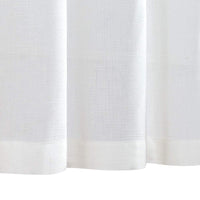 1 x RAW Customer Returns TOPICK white panel curtain linen bistro curtain opaque curtain opaque curtain gauze scarves panel curtains window curtain semi-transparent kitchen living room country house set of 2 65W x 60H cm white - RRP €20.99