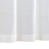 1 x RAW Customer Returns TOPICK white panel curtain linen bistro curtain opaque curtain opaque curtain gauze scarves panel curtains window curtain semi-transparent kitchen living room country house set of 2 65W x 60H cm white - RRP €20.99