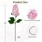 1 x RAW Customer Returns Briful Set of 3 Artificial Hydrangeas Artificial Flowers Like Real Spring Flowers Panicle Hydrangea, 73CM Pink Decorative Flowers Artificial Branches for Flower Arrangement Home Resto Spring Decor - RRP €20.16