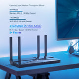 1 x RAW Customer Returns TP-Link Archer AX58 - Router WiFi 6 AX3000, Doble Banda 2.4Ghz 5Ghz,1xWAN 4xLAN Puertp Gigabit, WPA3, OFDMA, WPS, Latencia Ultrabaja, HomeShield, Tecnolog a OneMesh, Negro - RRP €89.9