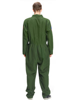 1 x RAW Customer Returns IKALI Men s Pilot Costume, Adult Aviator Costume Air Force Fancy Dress Up Outfit for Carnival Christmas Mardi Gras Party Khaki-Green XXL - RRP €32.99