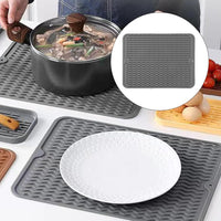 1 x Brand New Silicone drying mat, silicone drying mats, kitchen drying mat silicone heat-resistant, silicone drying mat for dishes, drying mat dishes silicone, non-slip drying mat, 40 30 cm - RRP €20.4