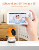 1 x RAW Customer Returns TECGUUD baby monitor with camera with smartphone app control, baby monitor with 5 screen, baby monitor camera with audio, baby monitor with camera with night view - RRP €90.1