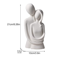 1 x RAW Customer Returns DASNTERED Modern Sculpture Couple Ceramic Sculpture Living Room Ceramic Sculpture Abstract Modern Gift Desk Home Decor Couple Statue - RRP €31.99