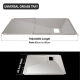 1 x RAW Customer Returns GFTIME Universal grease tray with drip tray 60cm to 80cm, adjustable drip pan for 3 4 5 burner gas grill from Charbroil, Dyna Glo, Nexgrill, Kenmore, Uniflame and more, grease drip tray - RRP €66.61