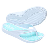 1 x RAW Customer Returns JOMIX Summer Flip Flops Children Boys Girls Slippers Soft Colorful Footbed Sandals Bath Slippers Swimming Pool Sea Beach White, 30 EU  - RRP €18.35