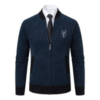 1 x Brand New Shuanghao Men s Knitted Jackets Cardigan Sweatshirt Sweater Jumper High Collar Stylish Norwegian Winter Warm Outdoor Thick Fleece Inside Knitted Leisure Pullover for Men Blue XL - RRP €34.98