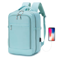 1 x RAW Customer Returns BAGZY Backpack Hand Luggage 40x20x25 Ryanair Travel Backpack Laptop Bag 15.6 Inch Backpack School Cabin Bag Flight Approved Daypack Travel Bag with USB Charger for Office College Blue  - RRP €43.88