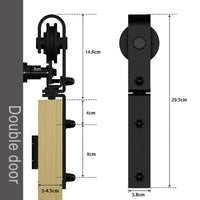 1 x RAW Customer Returns WOLFBIRD 6FT 1.83M Bifold Sliding Door Fitting for Double Directional Fitting System, Folding Bifold Door Kit Suitable for door openings of 150-160 cm Without door panels  - RRP €171.68