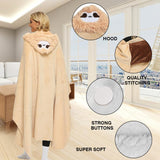 1 x Brand New Umllpet Sloth Cuddly Blanket Women, Fluffy Blanket with Sleeves and Hood Sloth, Sofa Blanket Animal Pattern Portable Cartoon Blanket with Gloves, Soft Warm Living Hoodie Blanket Gift for Women - RRP €19.2