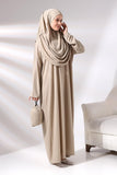 1 x RAW Customer Returns ihvan online Muslim Dresses for Women, One-Piece Long Sleeve Islamic Prayer Dress, Mink, X-Small-XX-Large - RRP €34.34