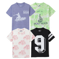 1 x RAW Customer Returns chopper club Boys T-Shirts Cotton Pack of 4 T-Shirts Printed T Shirts 36 - RRP €25.51