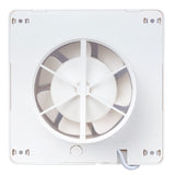 1 x RAW Customer Returns STERR White Bathroom Extractor Fan 100 mm with LED Silent, Modern - RRP €56.9