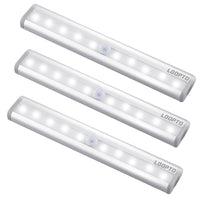 1 x RAW Customer Returns Cabinet lighting LED with motion detector 3 pieces cabinet light cabinet light LED strip under-cabinet light kitchen cabinet lights for wardrobe, stairs, trunk, RV - RRP €22.91