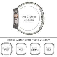 1 x RAW Customer Returns KADES 49mm 45mm 44mm 42mm Compatible with Apple Watch Strap,Stainless Steel Link Bracelet Replacement Straps Suitable for iWatch Ultra 2 Ultra,Series 9 8 7 6 5 4 3 2 1 SE,Titanium - RRP €42.35