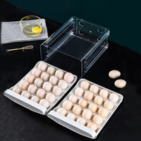 1 x Brand New Egg Storage Box, 40 Cells 2 Layers Plastic Egg Cup for the Fridge, Transparent Egg Cup, Stackable, Drawer Type, for Kitchen, Picnic, Restaurant - RRP €27.99