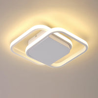 1 x RAW Customer Returns DELIPOP LED Ceiling Light Modern, 32W 3600LM Creative Square Ceiling Lamp, Warm White Silica Gel Ceiling Lights 3000K, Ceiling Lighting LED for Balconies Hallway Wardrobe Bedroom Bathroom Hallway - RRP €32.99