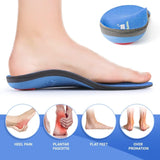 1 x RAW Customer Returns PCSsole Comfort Insoles for Arch, Orthopedic Shoe Insoles for Flat Foot, Plantar Fasciitis, Heel Pain, Cavus Foot Blue, EU44-45 29cm  - RRP €20.56