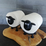 1 x RAW Customer Returns L-3D Sunny Set of 2 Toilet Paper Holders Sheep Black Toilet Paper Decoration for Bathroom WC Guest Bathroom Toilet Roll Holder Spare Roll Holder or as a Funny Gift - RRP €20.14