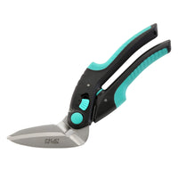 1 x RAW Customer Returns C.JET TOOL Carpet Scissors, Heavy Duty Scissors, Length 25 cm Industrial Scissors, Multipurpose Scissors for Carpet, Cardboard, Leather, Pruning, Gardening, Professional Soft Handle Made of Stainless Steel Turquoise  - RRP €26.74