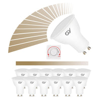 1 x RAW Customer Returns GY GU10 LED dimmable neutral white lamp, 7W 4000K 600lm neutral white light bulbs, replaces 70W halogen bulbs, 120 beam angle adjustable LED bulb, 12 pieces energy class G  - RRP €33.99