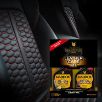 1 x RAW Customer Returns Maddox Detail - Leather Care Kit 500ml Leather shampoo and conditioner Including microfiber Car upholstery cleaning set car shampoo - RRP €32.4