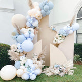 1 x RAW Customer Returns TOLOYE Balloon Arch Garland Kit, Macaron Blue Double Stuffed Apricot Cream Peach Balloon Garland for Baby Shower Wedding Valentine s Day Decoration Birthday Gender Reveal Party Supplies - RRP €17.12